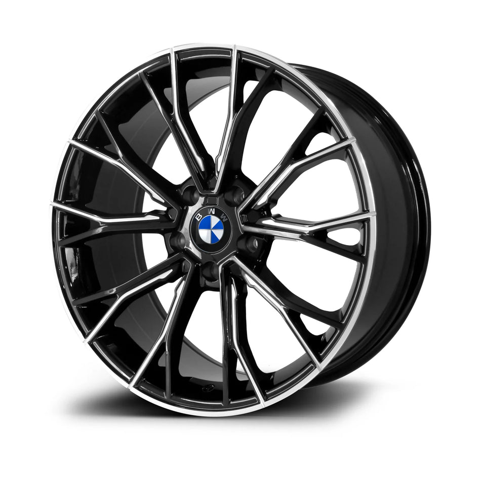 4 BMW355 19" RIMS - Gloss Black Machined Lip Milled Window