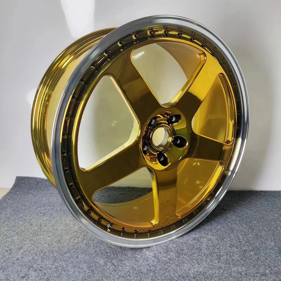 4 GOLD PLATED 5 SPOKE 22X8.5 ALL COMMODORE- GOLD PLATED LIMITED EDITION