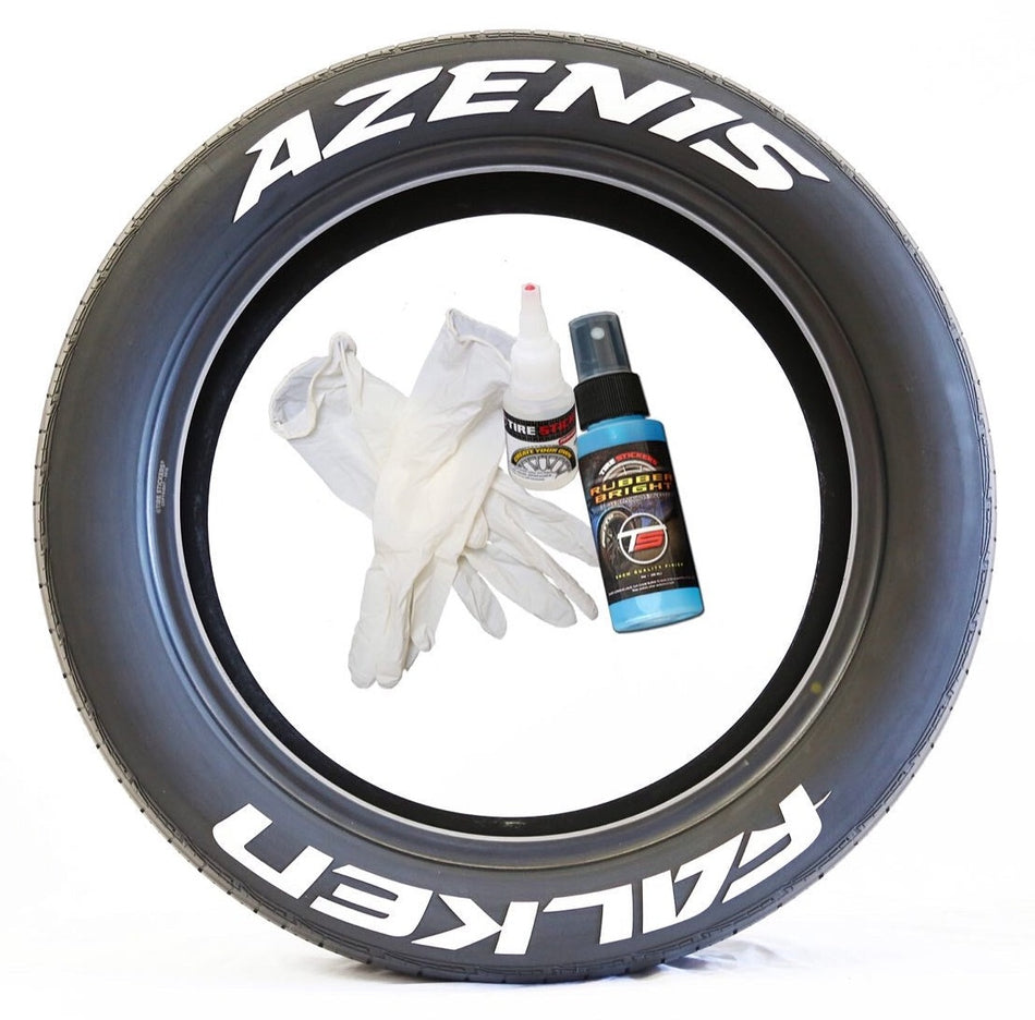 FALKEN AZENIS X 4 TYRE LETTERING KIT(with red logo)