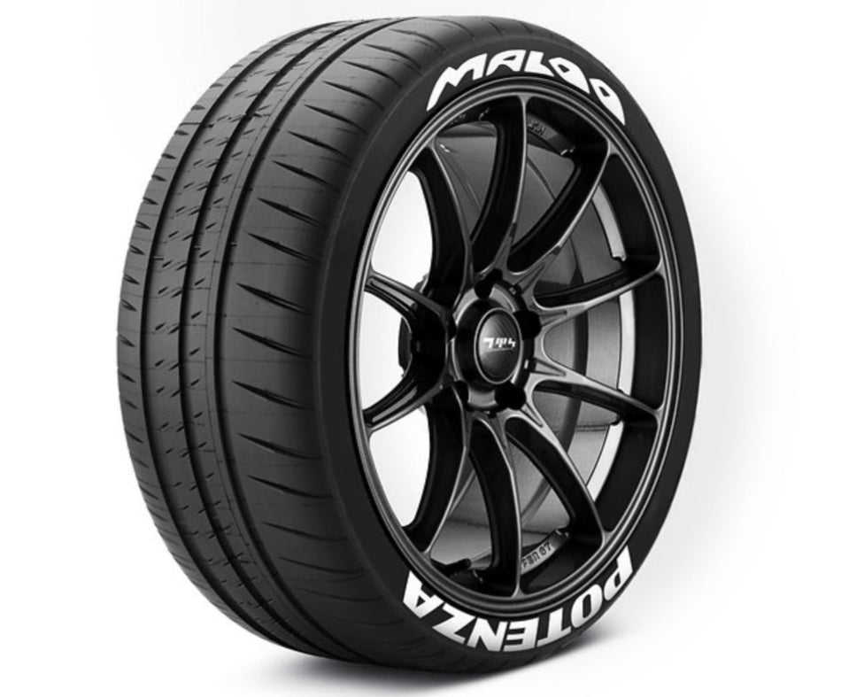 MALOO + POTENZA TYRE LETTERING KIT(adhesive included)