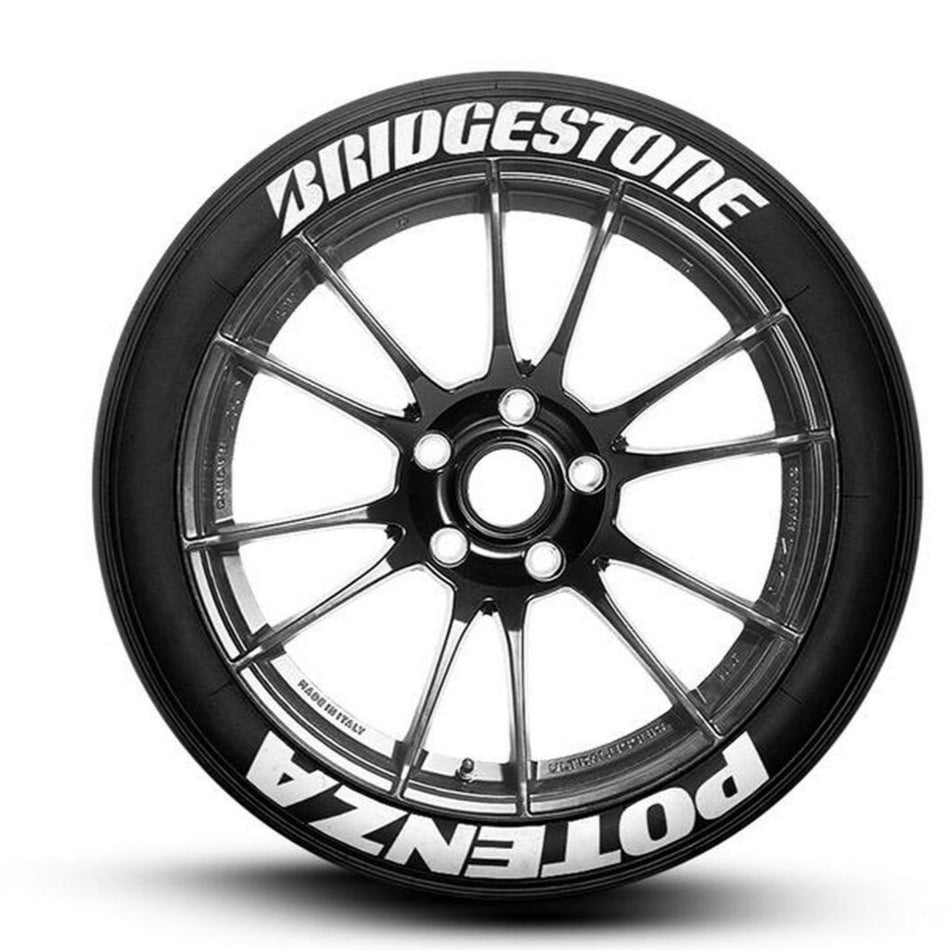 BRIDGESTONE POTENZA X 4 TYRE LETTERING KIT(adhesive included)